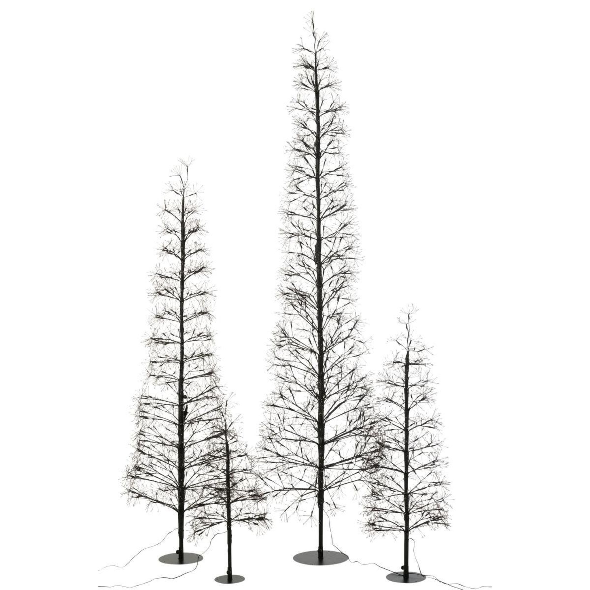 Voir la diapositive 6 : J-LINE Sapin à led en métal  grady  180cm noir