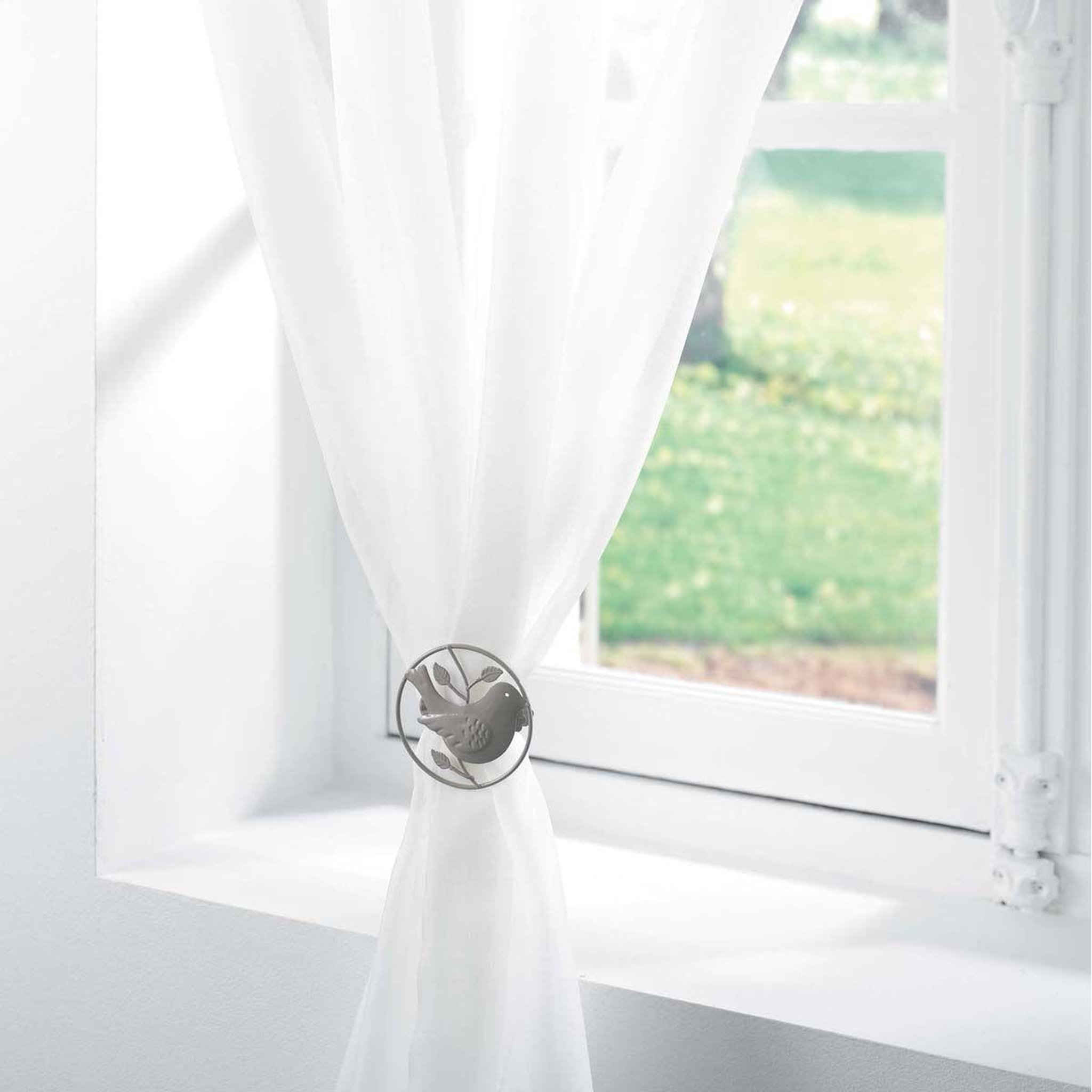 Voir la diapositive 3 : Douceur d'Intérieur Lot de 2 embrasses de rideau  passero  8cm taupe