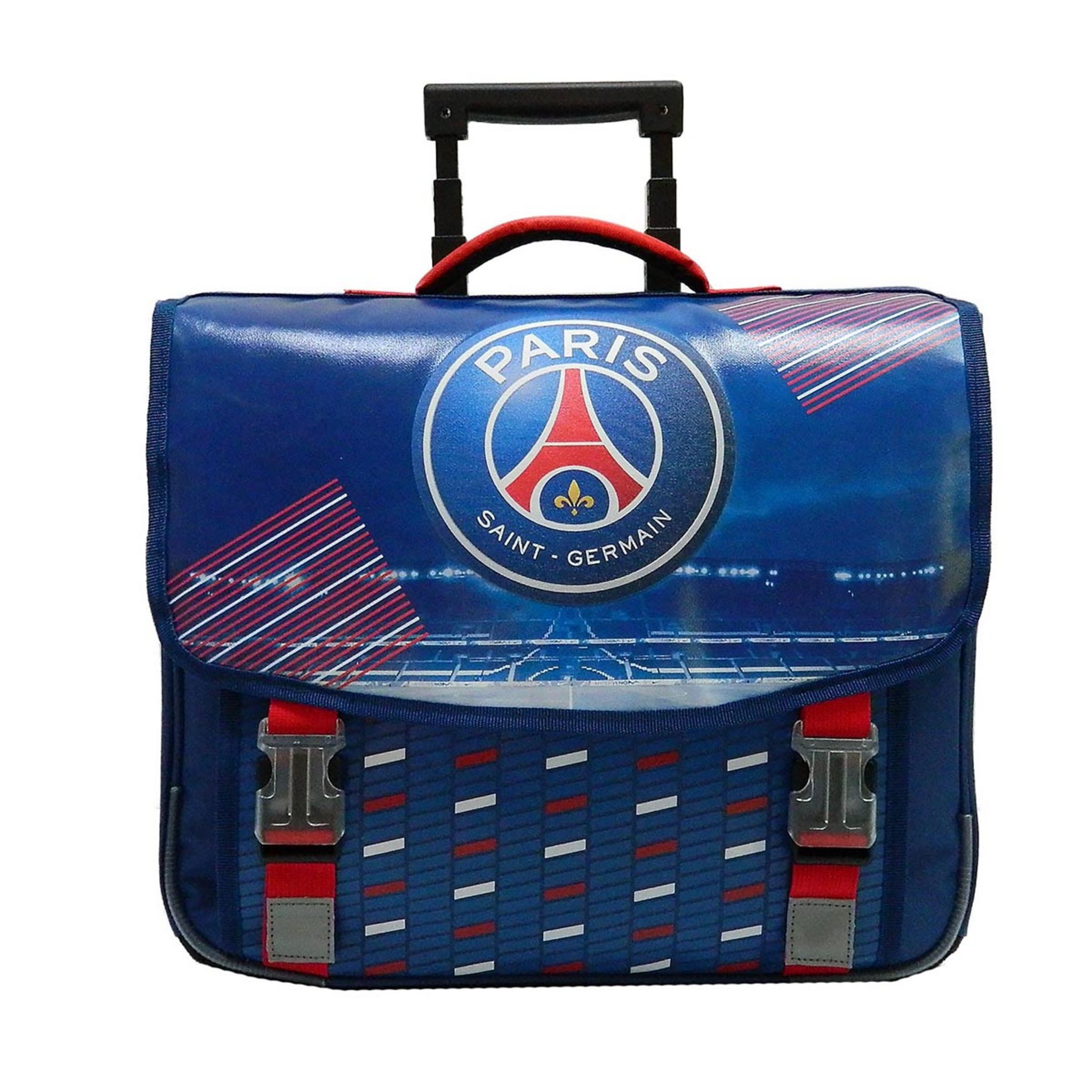 Cartable à Roulettes Officiel Paris Saint-Germain - Taille 41x36x20 Cm - Pour école, Voyage