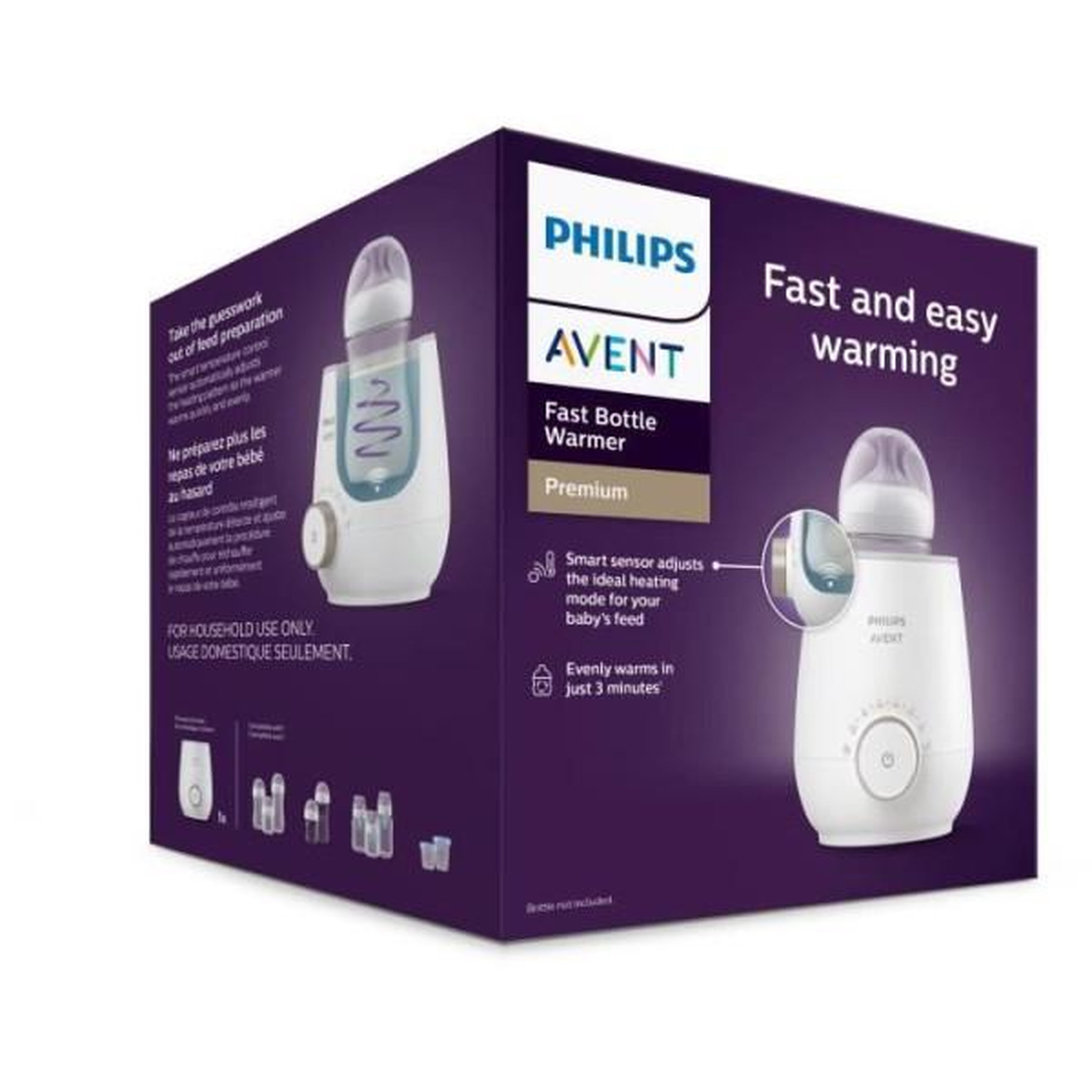 Voir la diapositive 3 : PHILIPS AVENT Chauffe-biberon électrique - philips avent - réchauffe uniforme - technologie bain marie - minuterie - arret automatique