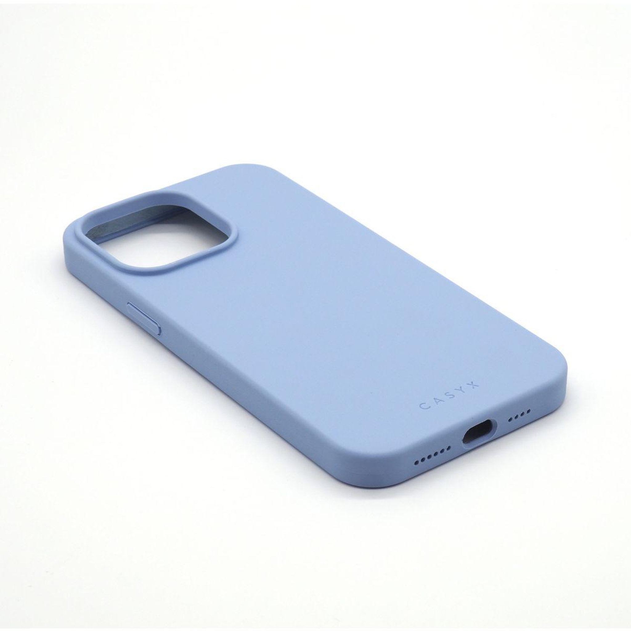 Voir la diapositive 2 : CASYX Coque iPhone 14 Pro silicone Bleu Clair M