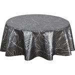 HABITABLE Nappe ronde en toile cirée nacrée NERV - Diam. 150 cm - Noir