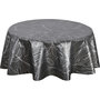 Voir la diapositive 1 : HABITABLE Nappe ronde en toile cirée nacrée NERV - Diam. 150 cm - Noir