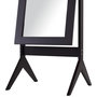 Voir la diapositive 4 : HOMCOM Miroir à pied inclinaison réglable dim. 47L x 46l x 148H cm MDF