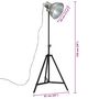 Voir la diapositive 6 : VIDAXL Lampadaire 25 W argent vintage 61x61x90/150 cm E27