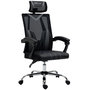 Voir la diapositive 1 : VINSETTO Fauteuil de bureau manager inclinable réglable support lombaires tétière tissu maille polyester PU gris noir