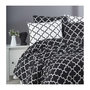 Voir la diapositive 3 : GENERIQUE Parure de lit - 1 housse de couette 220 x 240 cm + 2 taies d'oreiller 60 x 60 cm - 100% coton renforcé - Noir
