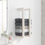 VIDAXL Porte-serviette Blanc 23x18x60 cm Bois de pin massif