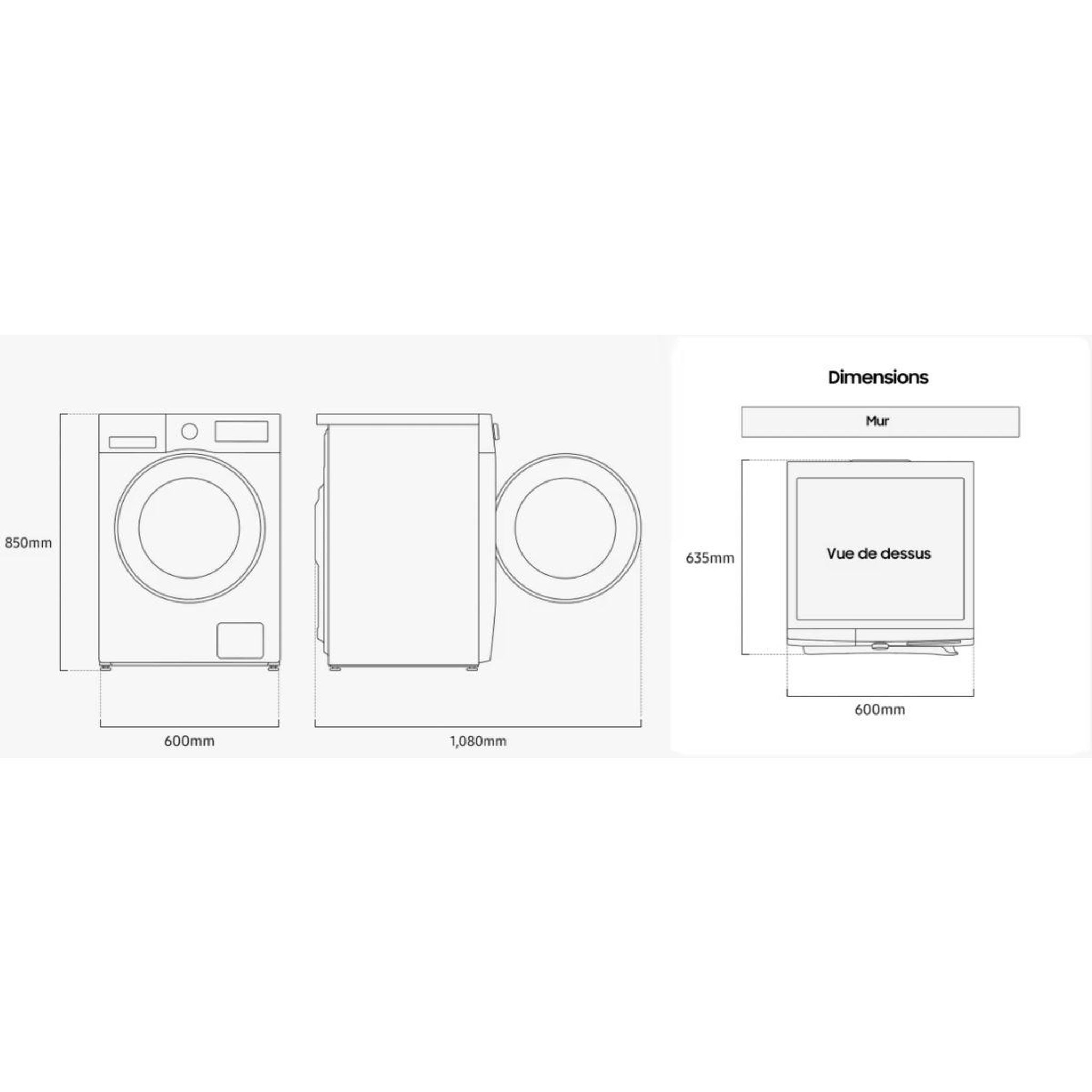 Voir la diapositive 5 : Samsung Lave linge hublot ww80cgc04dah