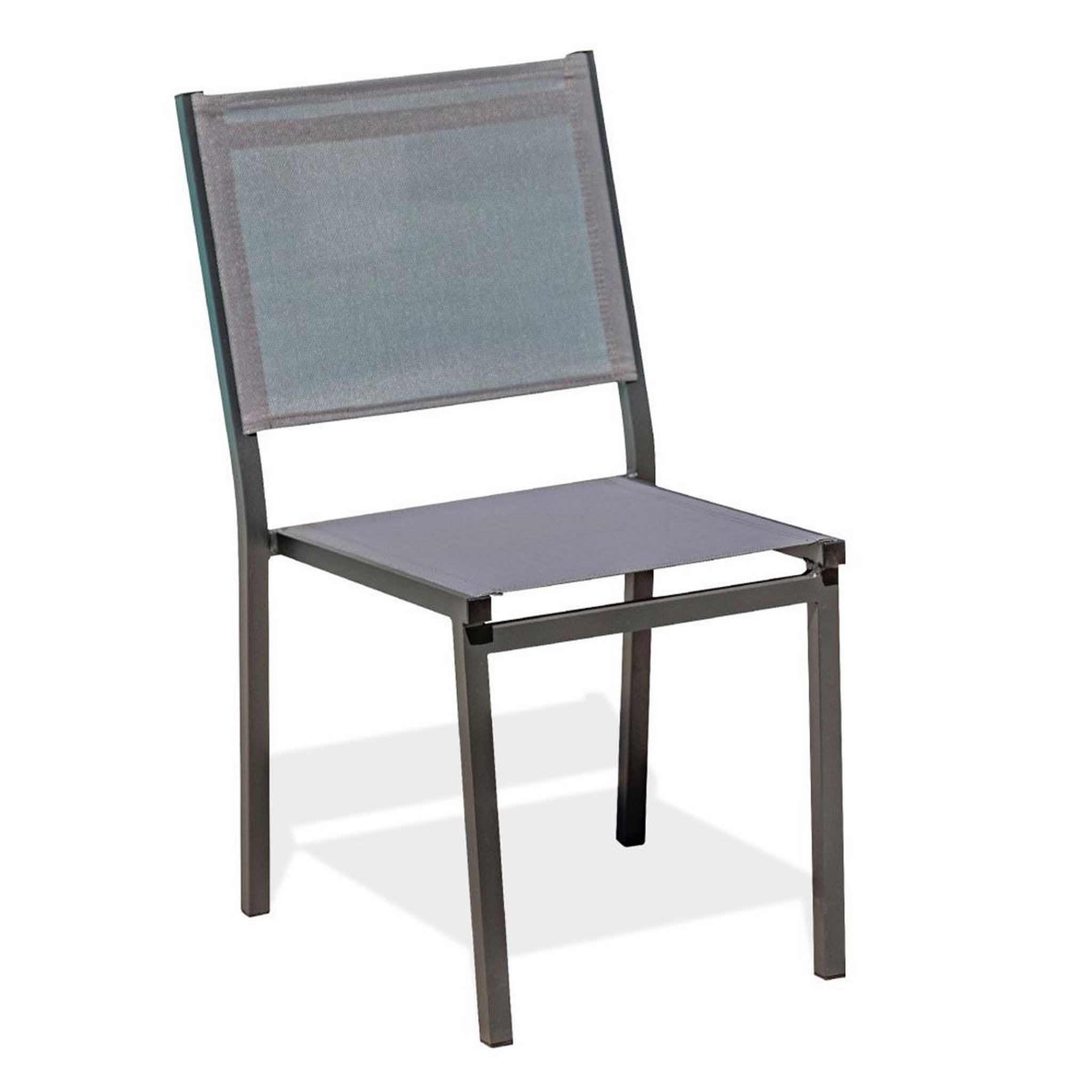 DCB GARDEN Chaise de Jardin Empilable  Tolede  87cm Gris Anthracite