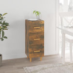 VIDAXL Buffet Chene fume 34,5x34x90 cm Bois d'ingenierie