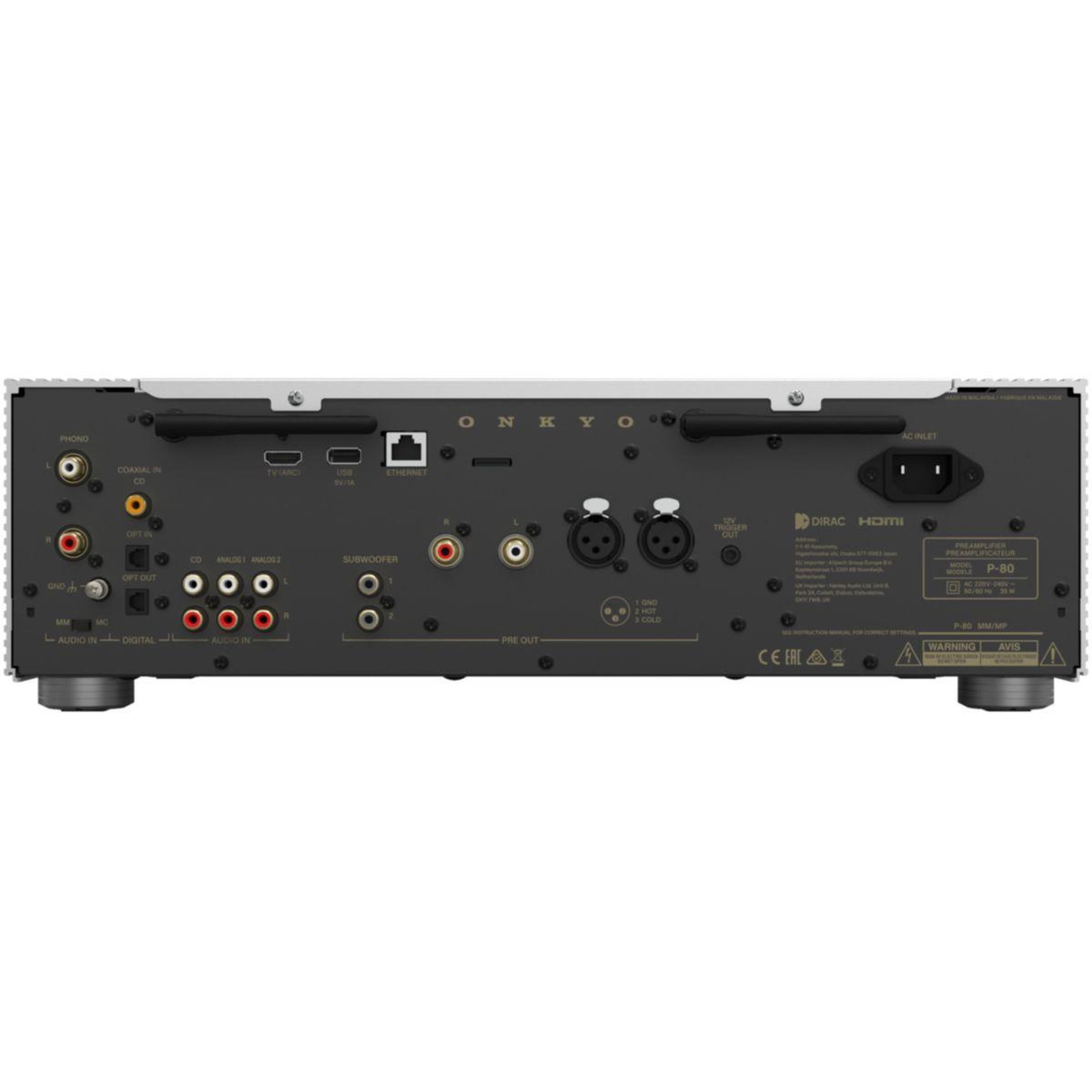 Voir la diapositive 4 : Onkyo Préampli HiFi P80SMMP