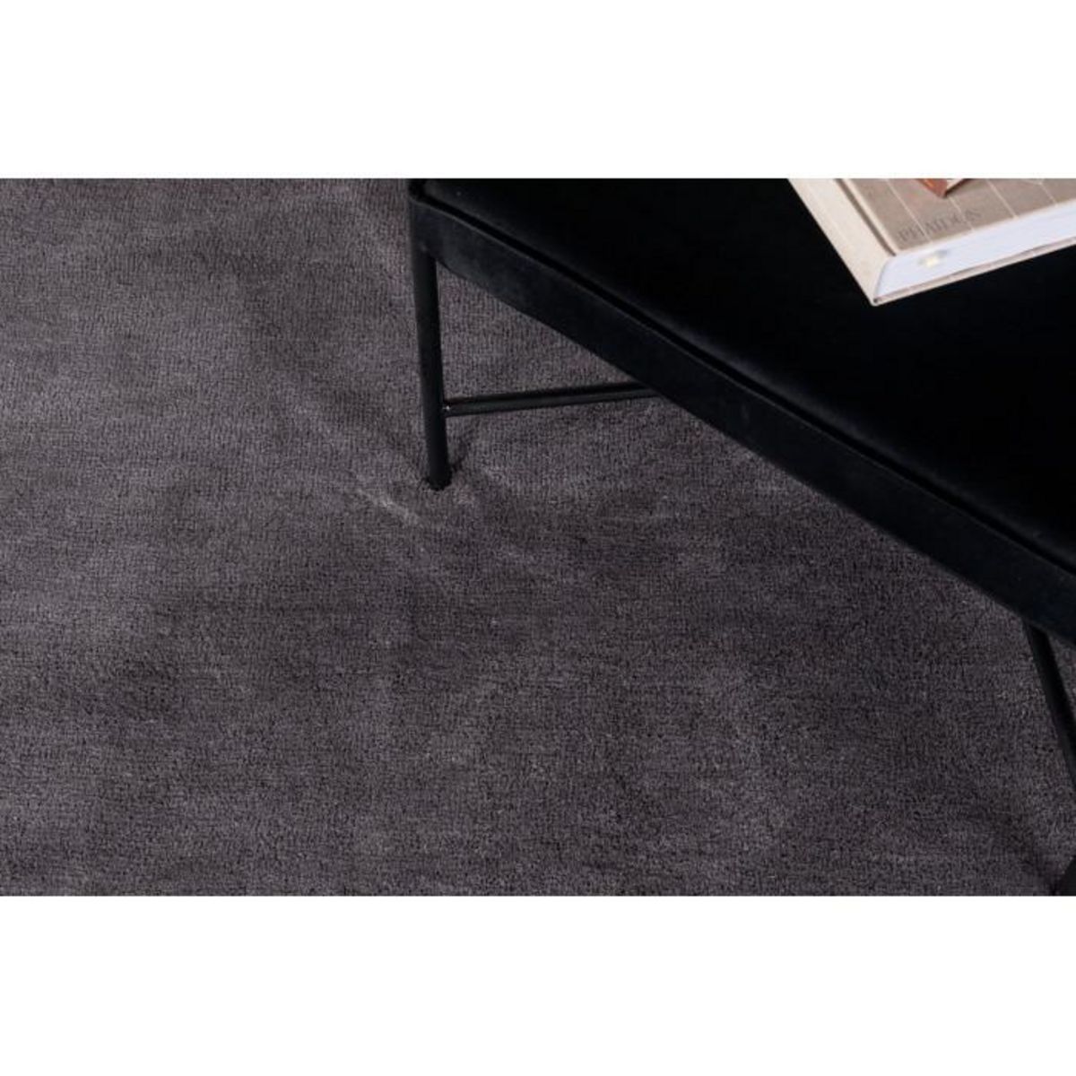 Paris Prix Tapis Déco Rond  Undra  200cm Gris Foncé