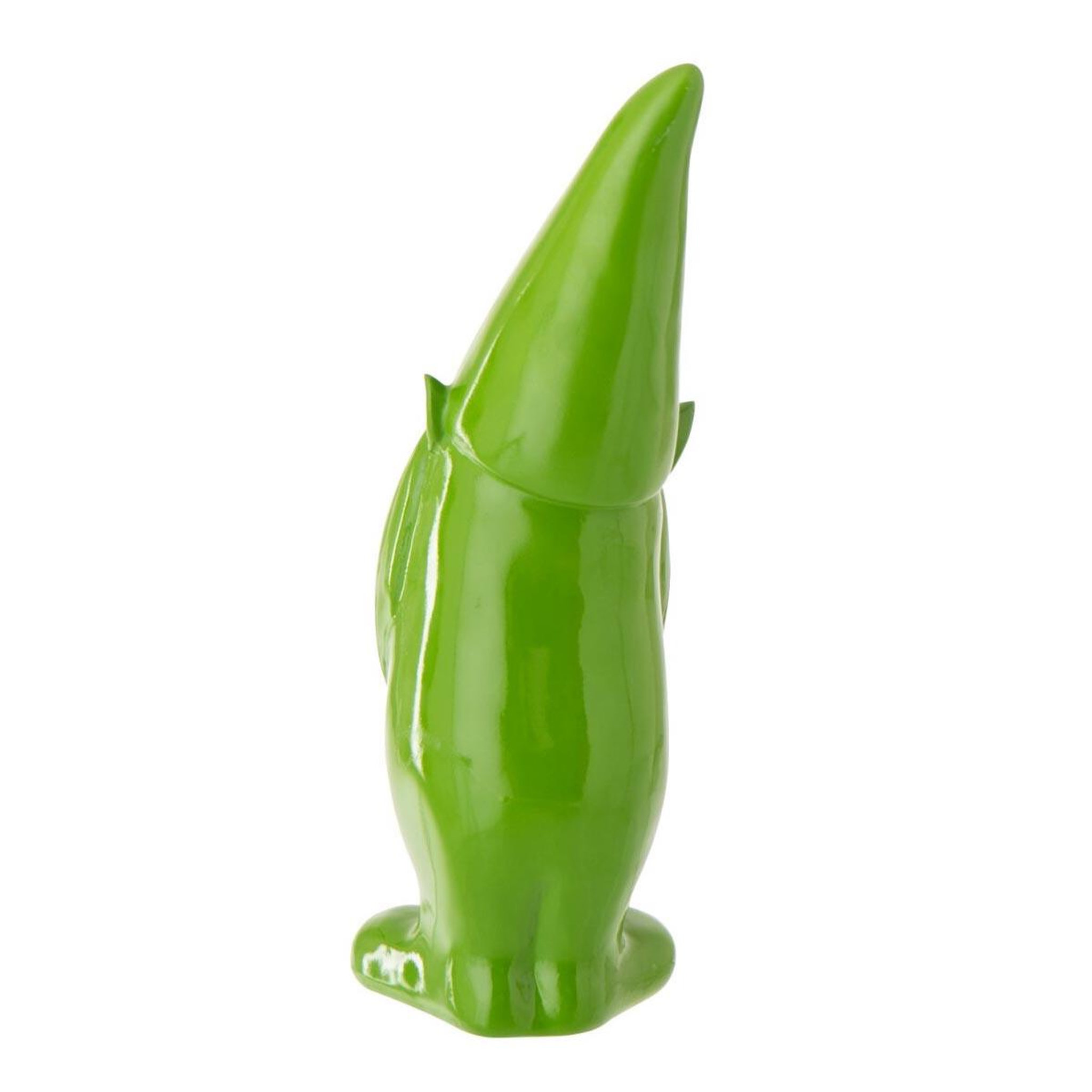 Voir la diapositive 2 : J-LINE Statuette lutin d'extérieur  gnomo  34cm vert
