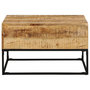 Voir la diapositive 2 : VIDAXL Table basse 68x68x41 cm Bois de manguier brut