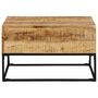 Voir la diapositive 2 : VIDAXL Table basse 68x68x41 cm Bois de manguier brut