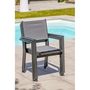 Voir la diapositive 3 : Paris Prix Lot de 2 Fauteuils de Jardin Empilables  Tolede  87cm Gris Anthracite