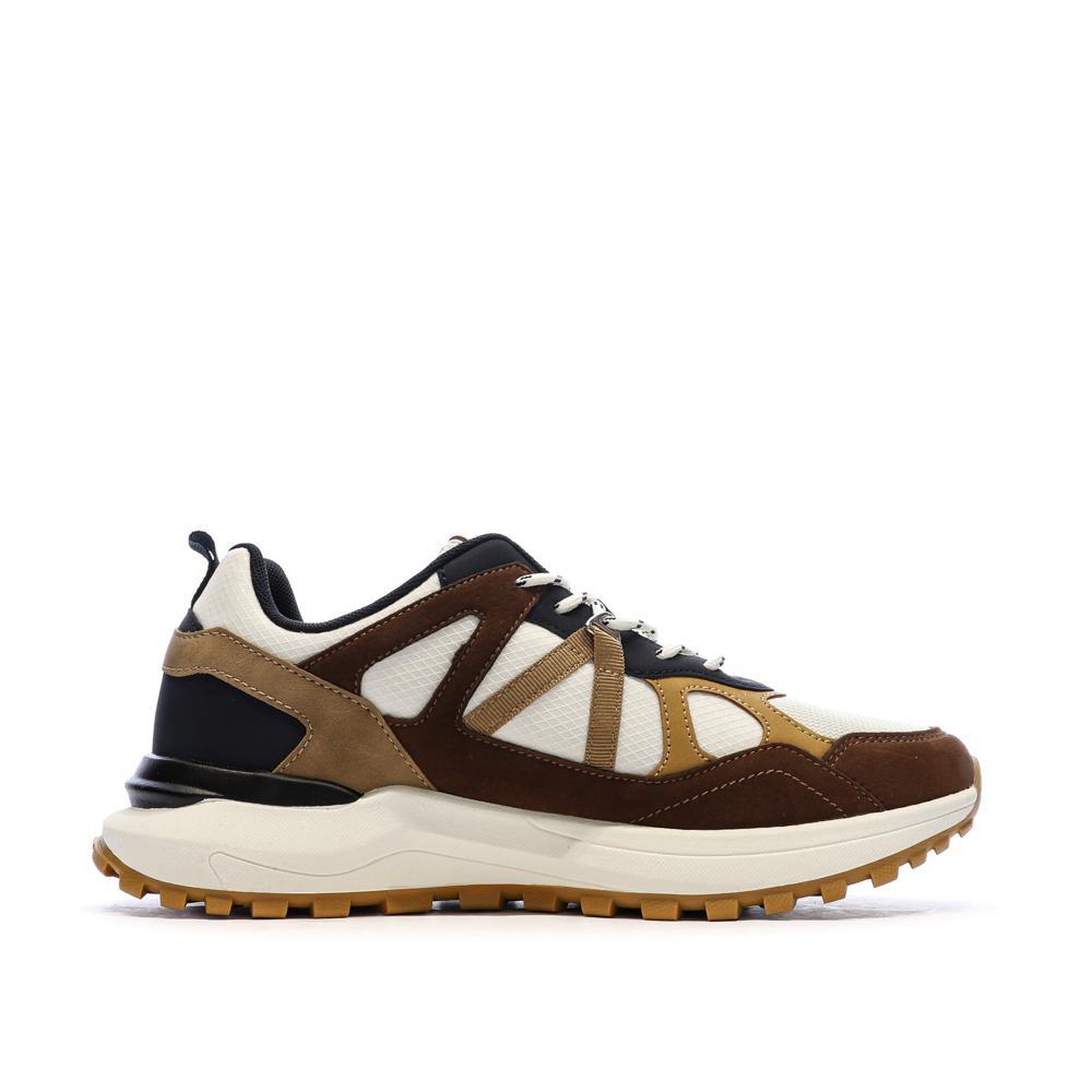 Voir la diapositive 2 : Schott Baskets Beige/Bordeaux/Moutarde Homme Schott Heck