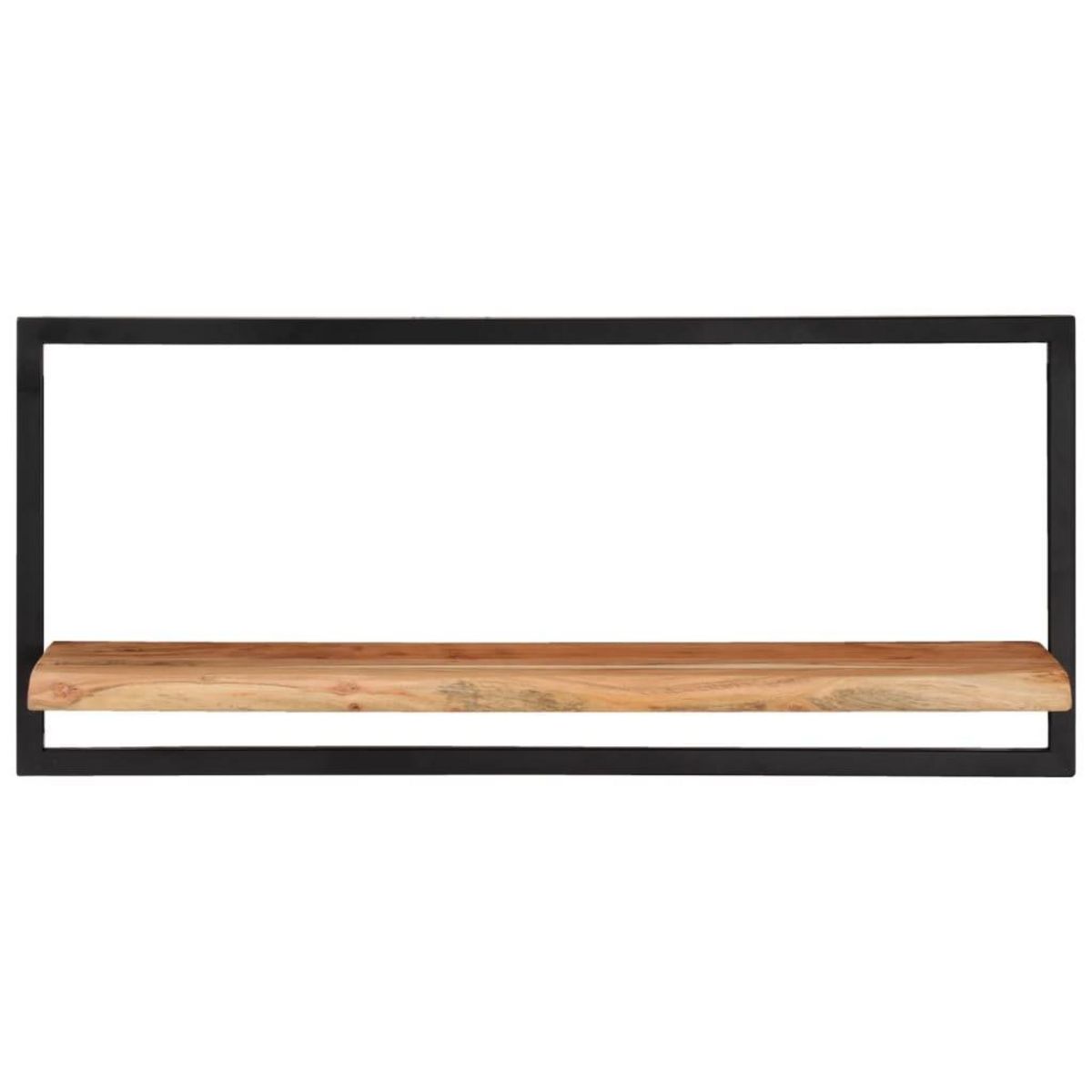 VIDAXL Etageres murales 2 pcs 80x25x35 cm Bois d'acacia et acier