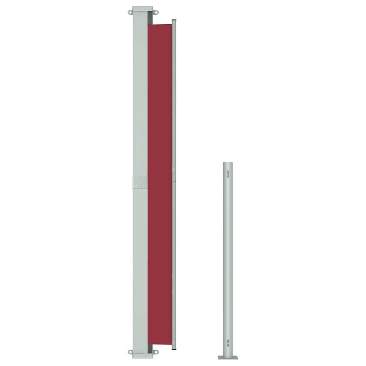 VIDAXL Auvent lateral retractable de patio 180x300 cm Rouge