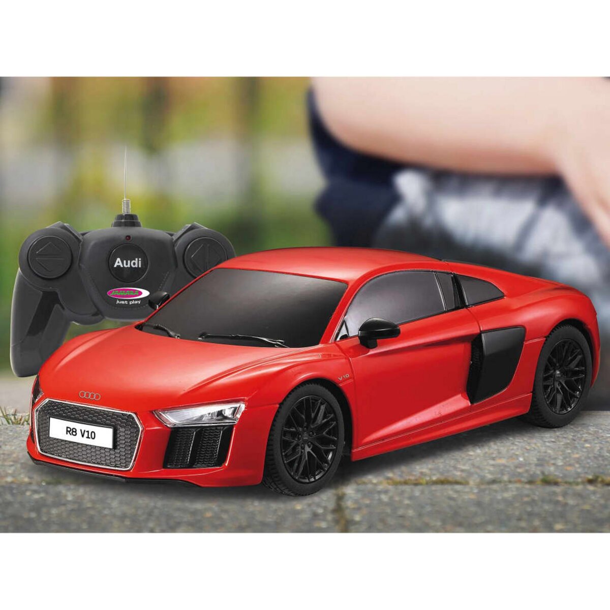 Jamara Jamara Voiture telecommandee Audi R8 2015 1:24 Rouge pas cher 