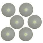 HABITABLE Lot de 6 sets de tables ronds en jute GREGE - Diam. 38 cm - Gris