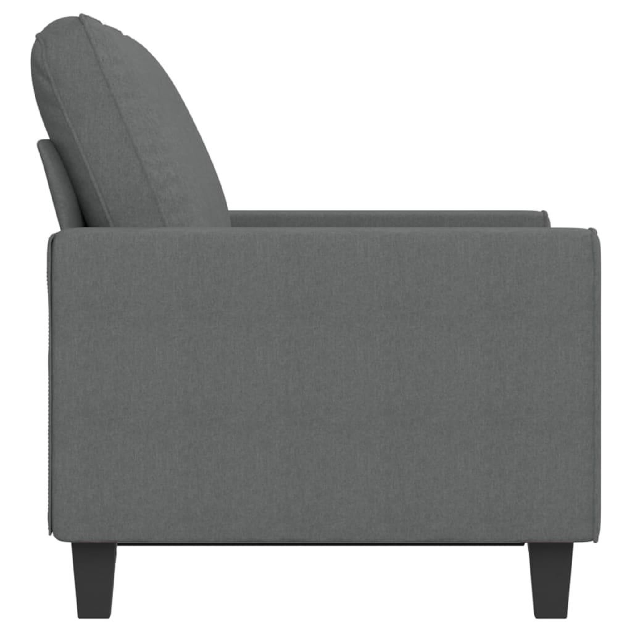 Voir la diapositive 4 : VIDAXL Canape a 2 places Gris fonce 120 cm Tissu
