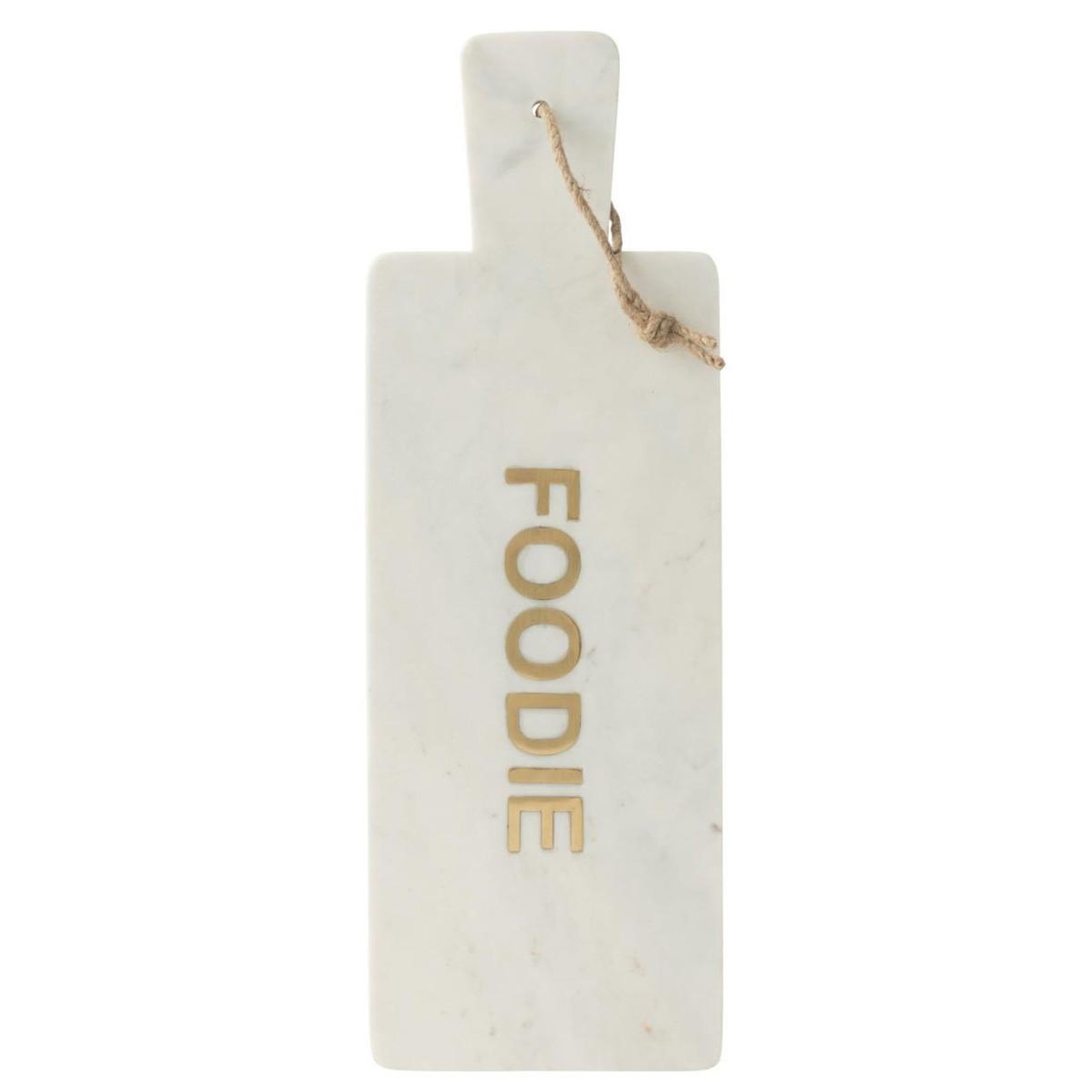 Voir la diapositive 2 : J-LINE Planche de présentation en marbre foodie  marci  48cm blanc