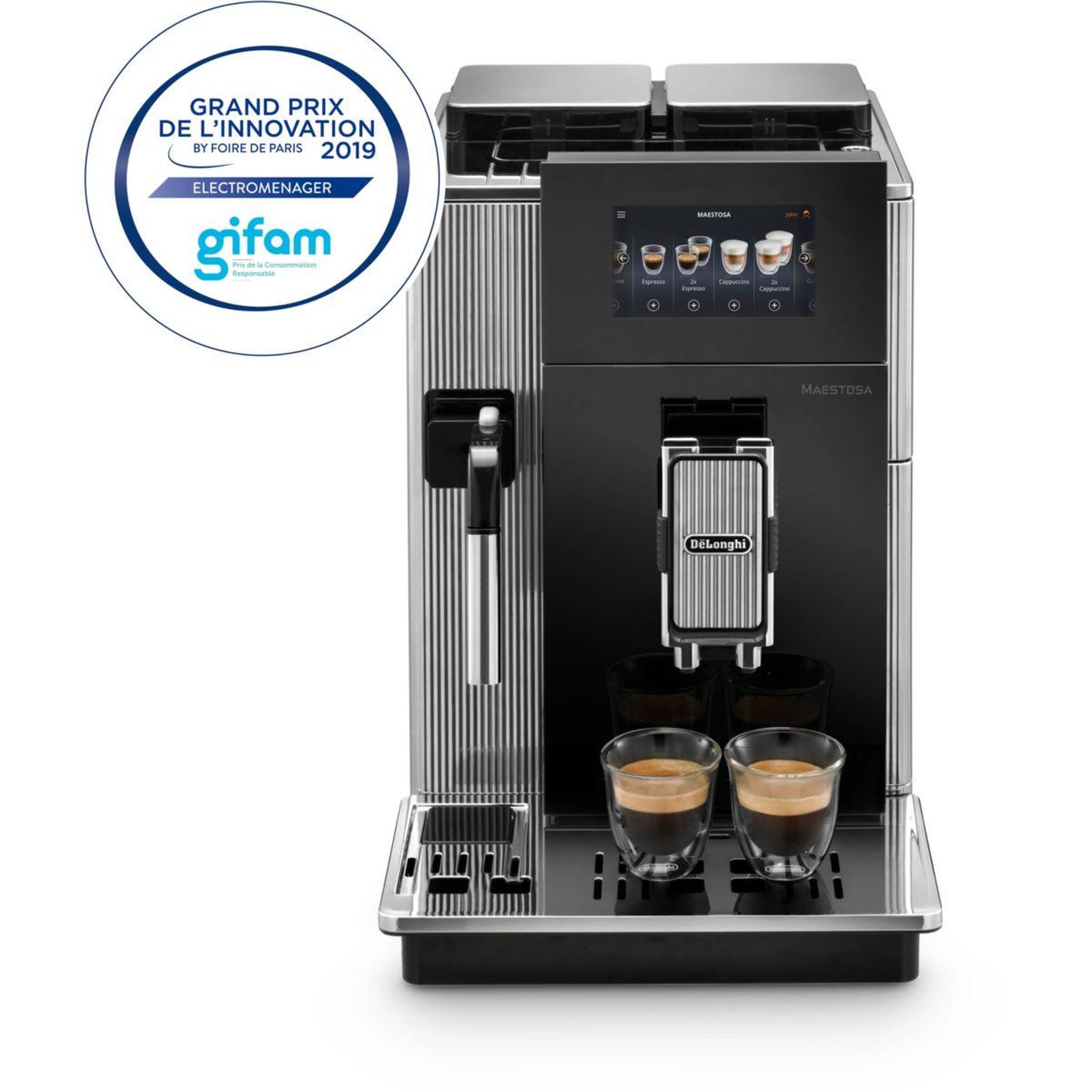 Voir la diapositive 2 : DELONGHI Expresso broyeur maestosa epam960.75.glm connecté inox