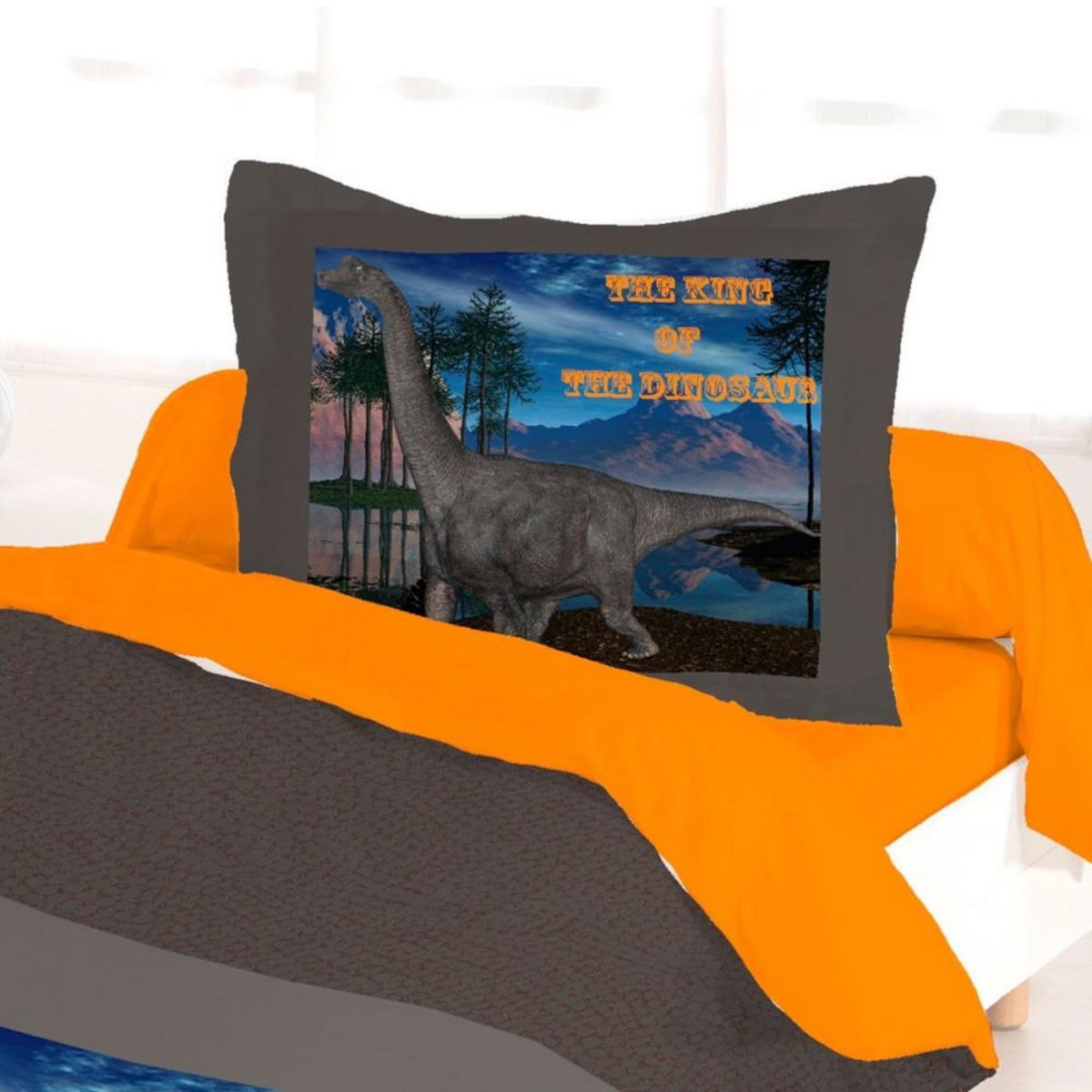 Dourev Housse de couette 140x200 DINOSAUR KING + 1 taie