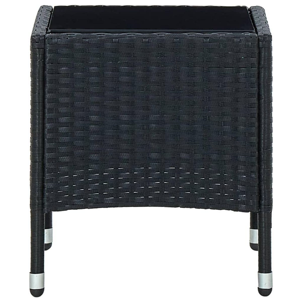 VIDAXL Table de jardin Noir 40x40x45 cm Resine tressee