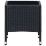 Voir la diapositive 2 : VIDAXL Table de jardin Noir 40x40x45 cm Resine tressee