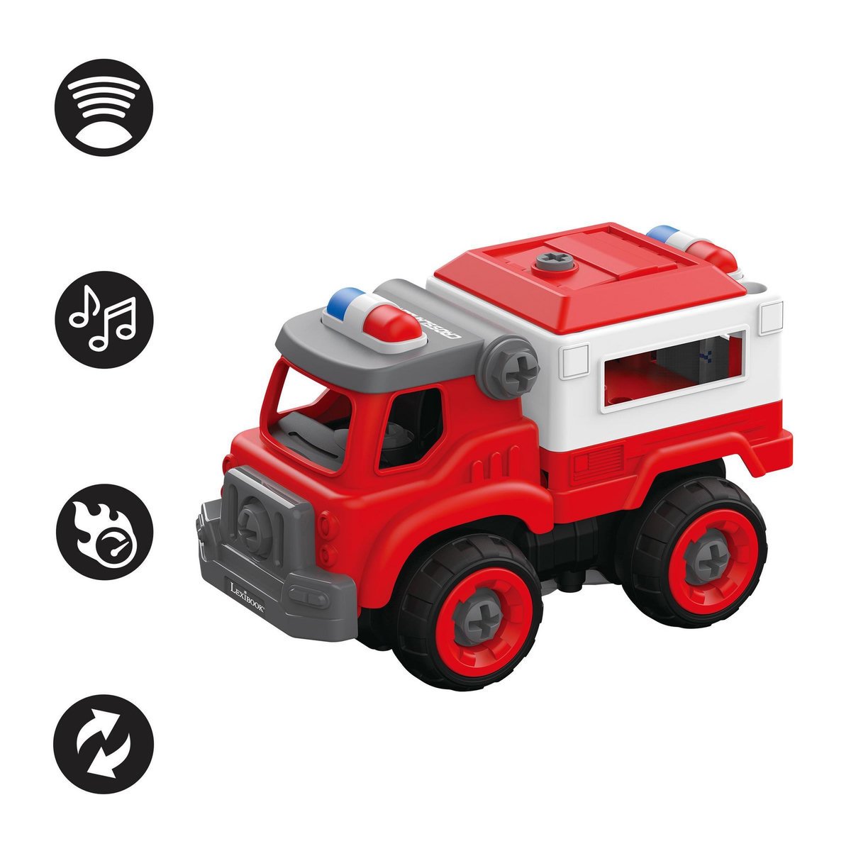 Lexibook Crosslander Fireman - Camions de pompiers 3-en-1