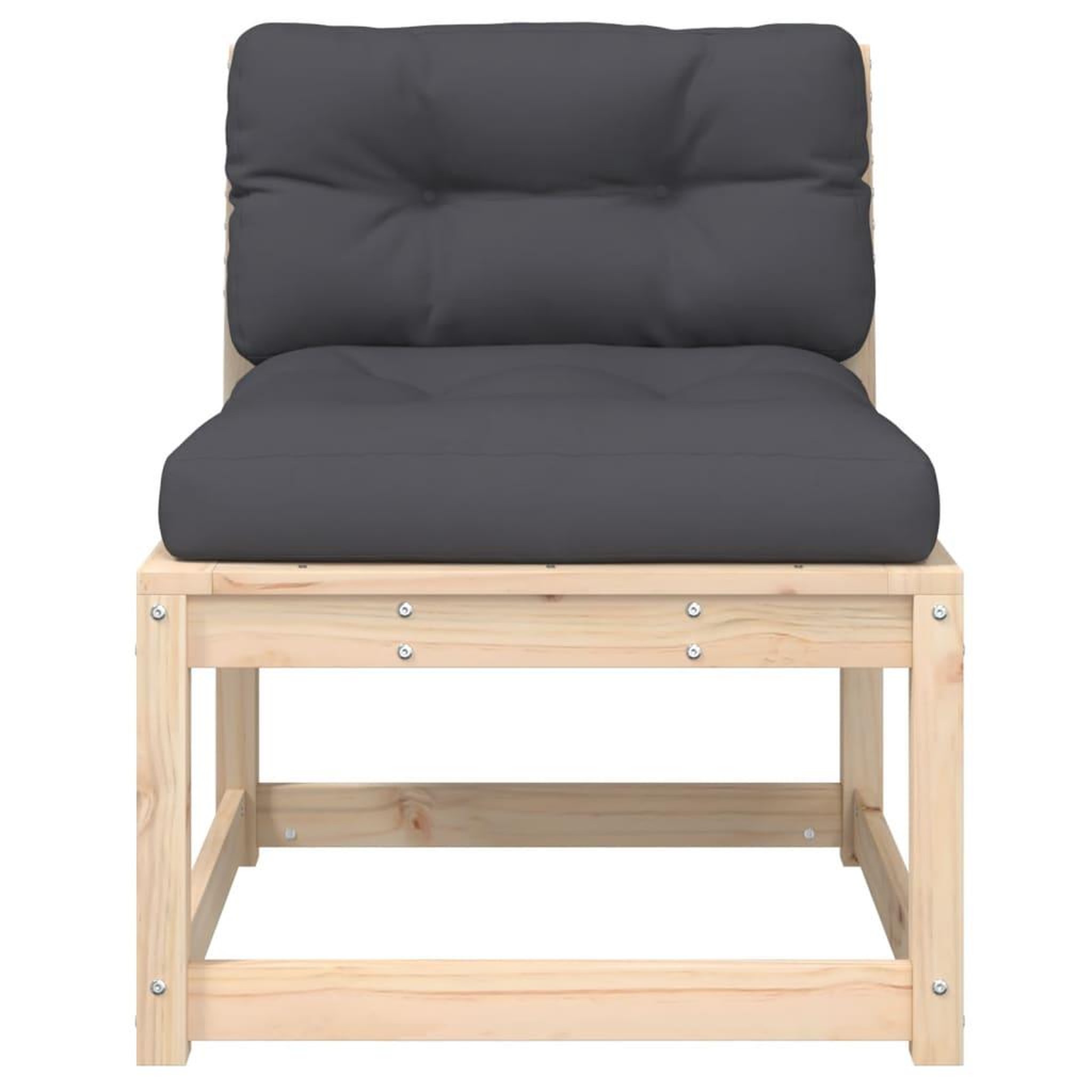 Voir la diapositive 5 : VIDAXL Canape de jardin avec coussins bois de pin solide