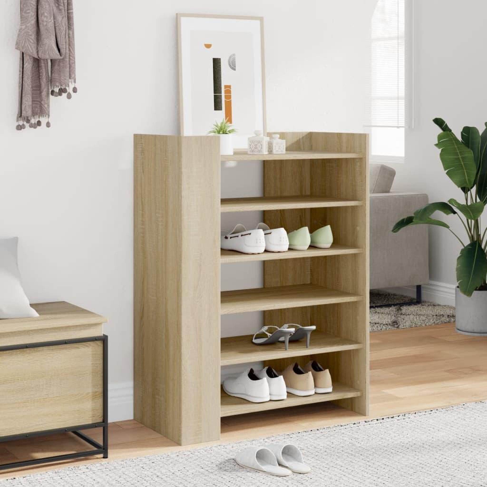 VIDAXL Armoire a chaussures chene sonoma 74,5x37,5x100 cm