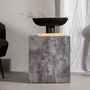 Voir la diapositive 4 : Paris Prix Table d'Appoint Imitation Marbre  York  45cm Gris Foncé