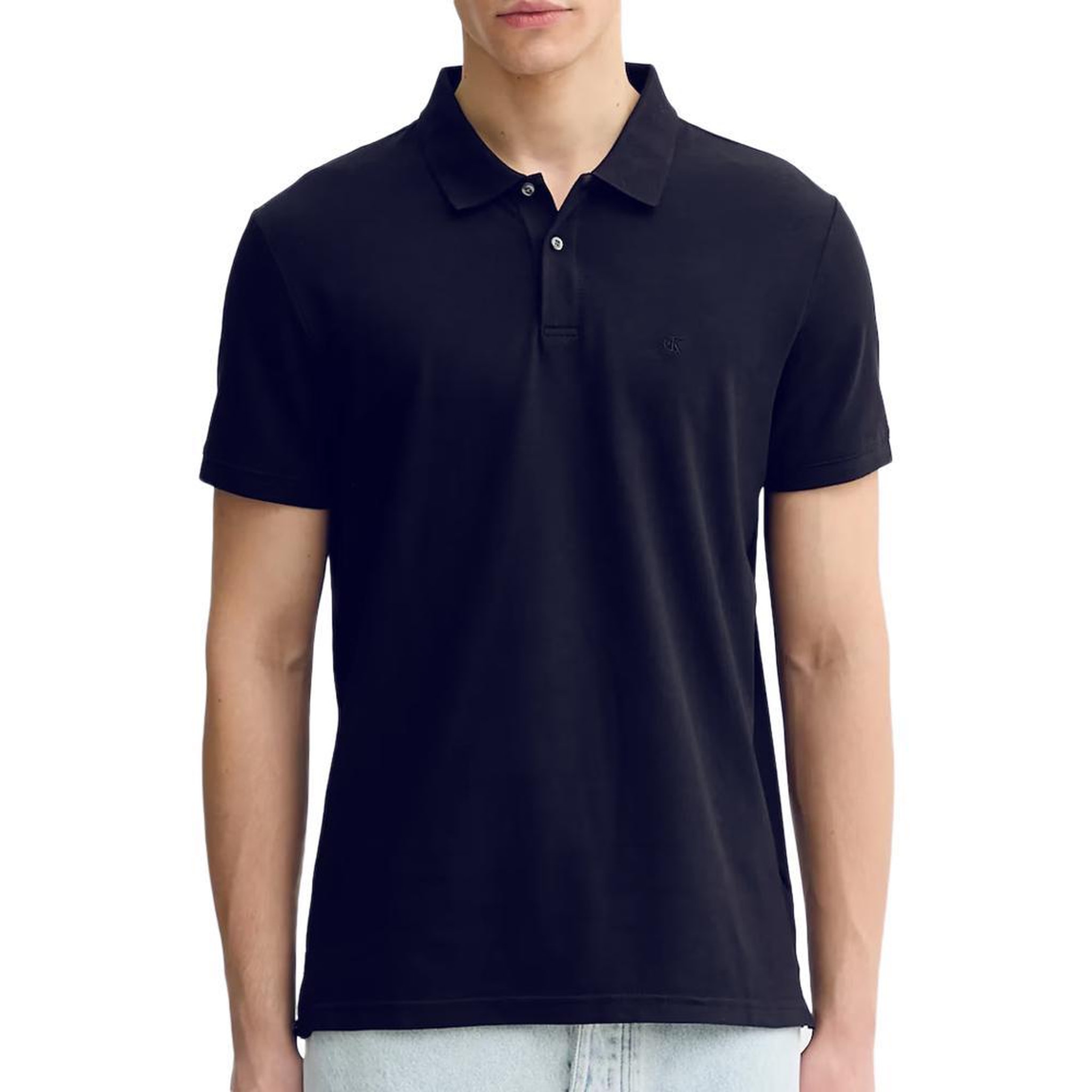 CALVIN KLEIN JEANS Polo Marine Homme Calvin Klein Jeans Refined. Coloris disponibles : Bleu