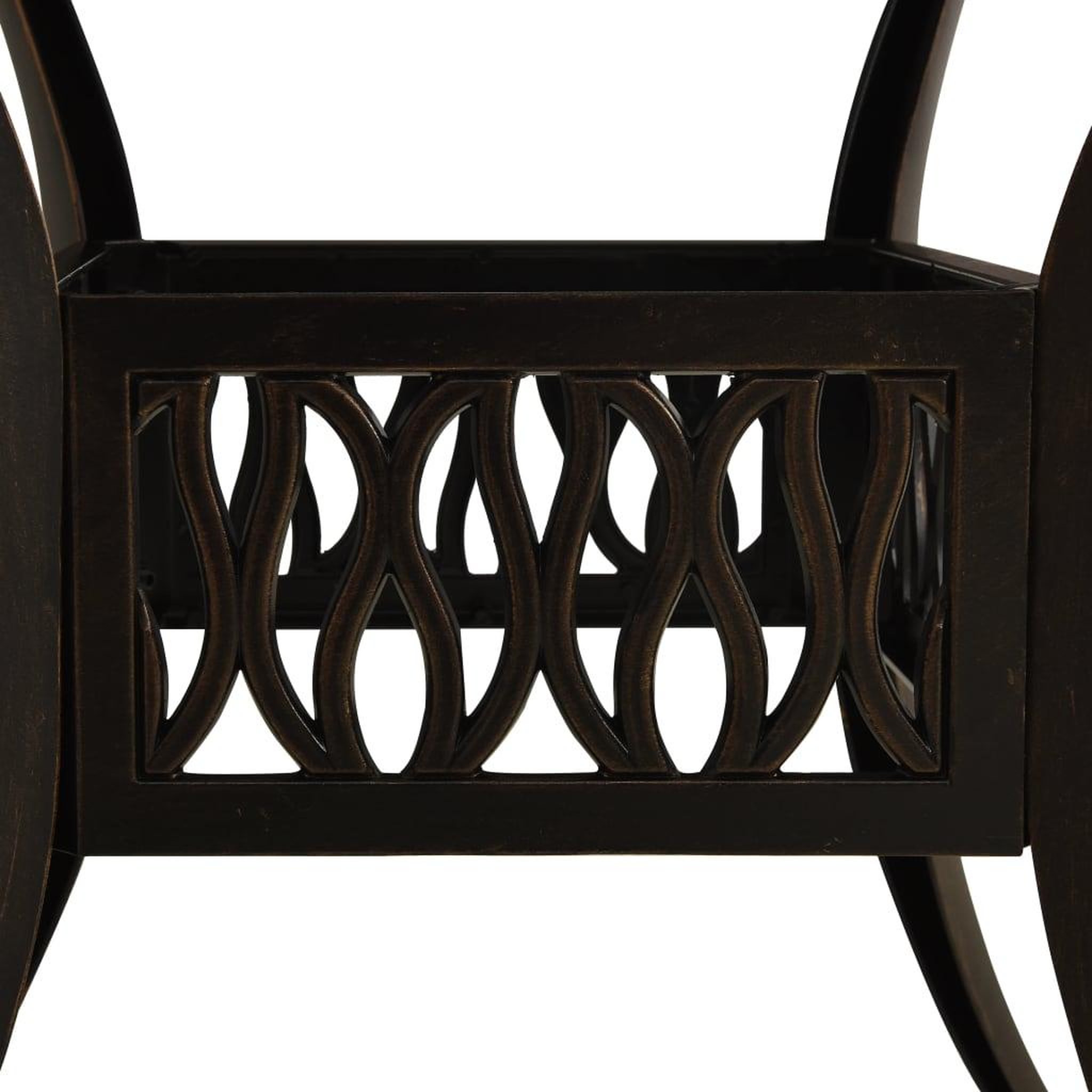 Voir la diapositive 4 : VIDAXL Table de jardin Bronze 90x90x73 cm Aluminium coule