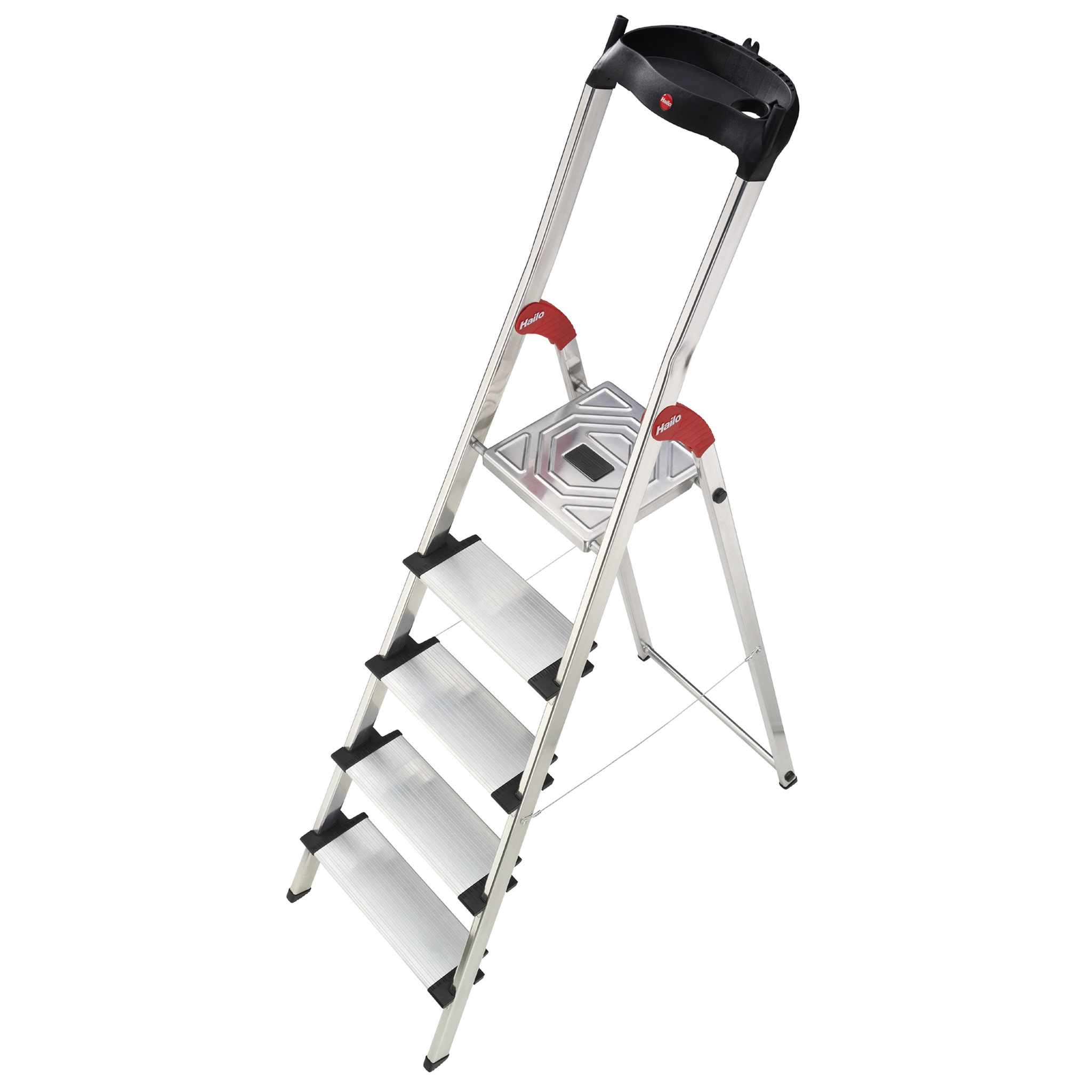 HAILO Escabeau 5 marches larges 2m80 en aluminium - PROFISTEP XXL