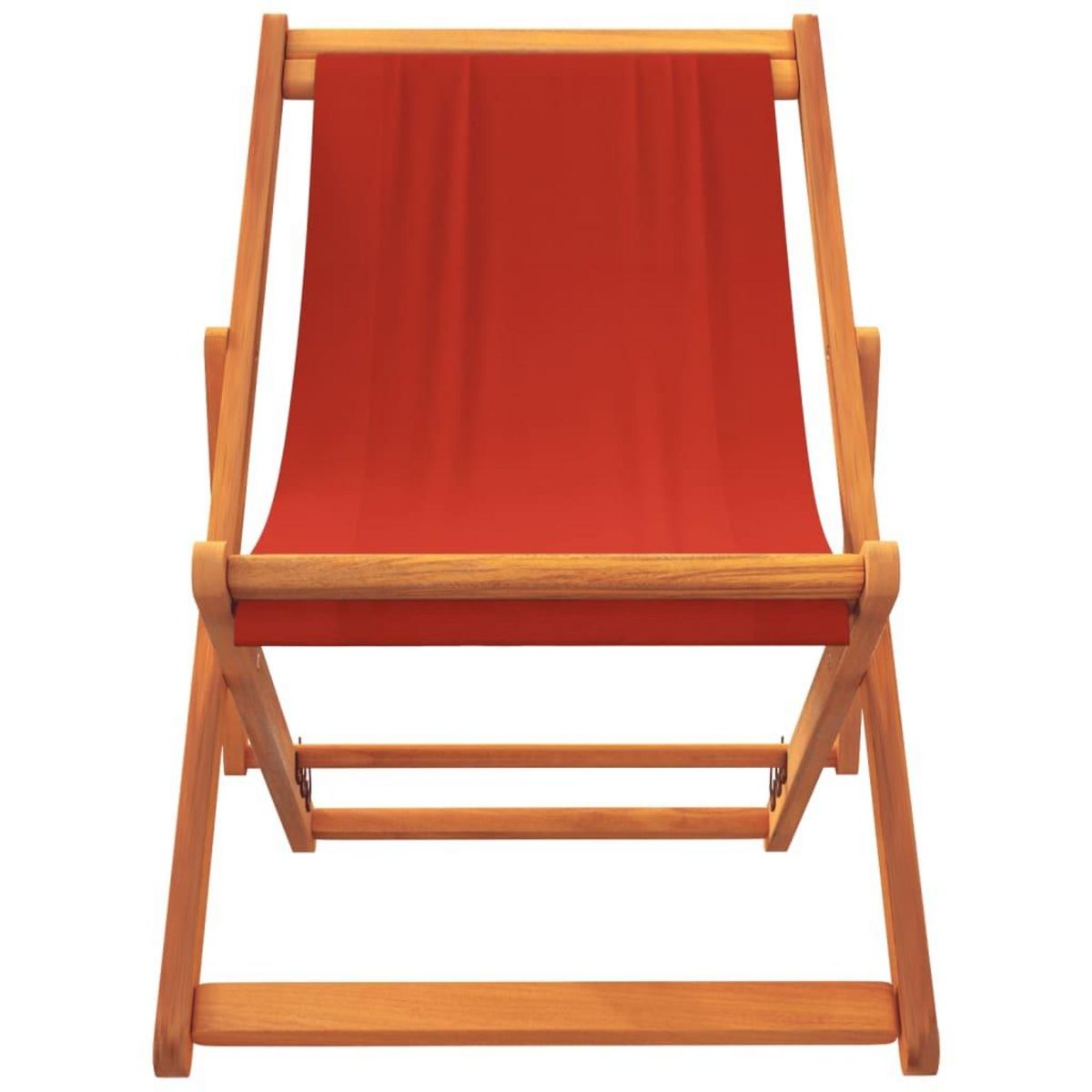 VIDAXL Chaises de plage pliables lot de 2 rouge tissu