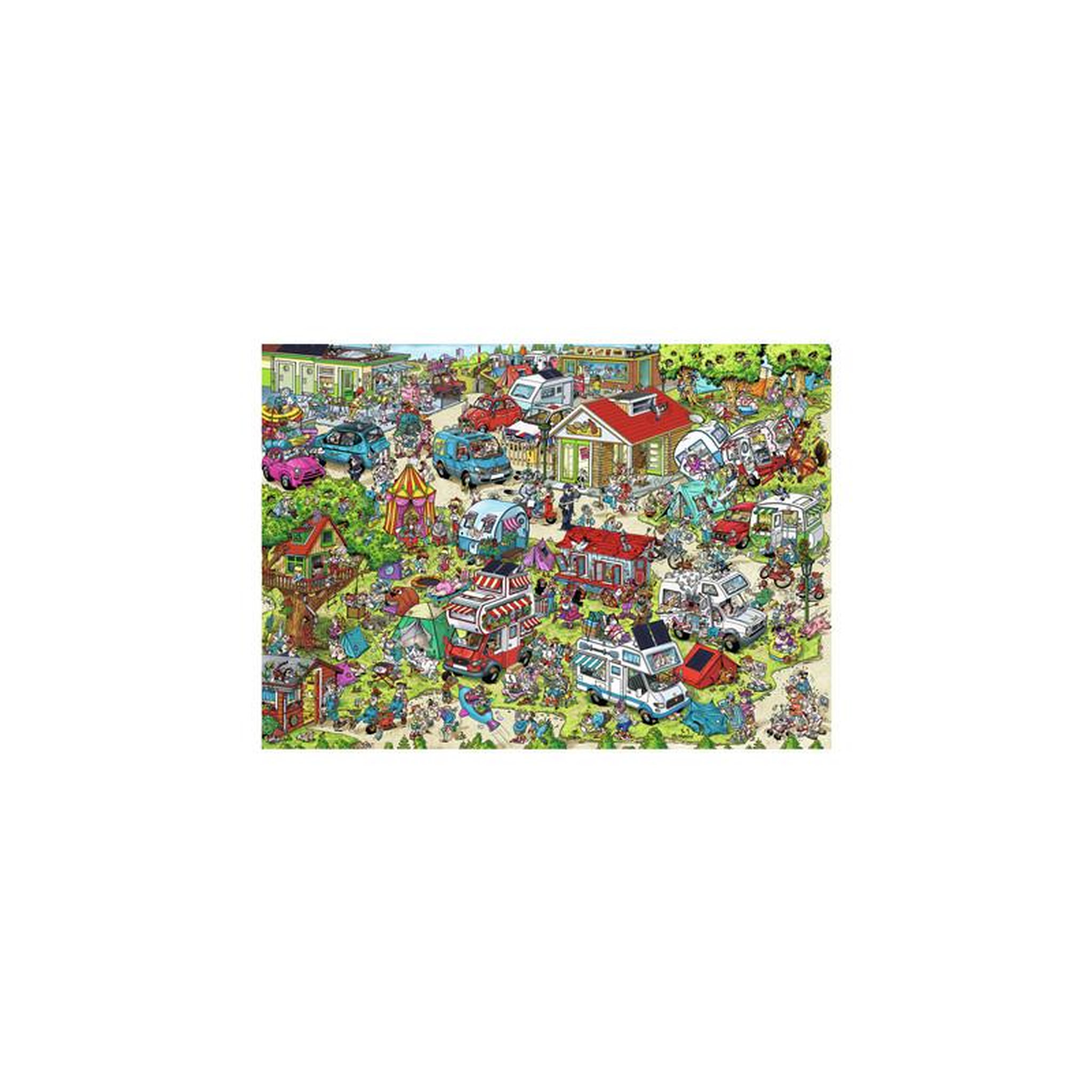 Voir la diapositive 2 : RAVENSBURGER Ravensburger - Jigsaw puzzle Holiday Resort 1: The Campsite, 1000pcs. 120007210