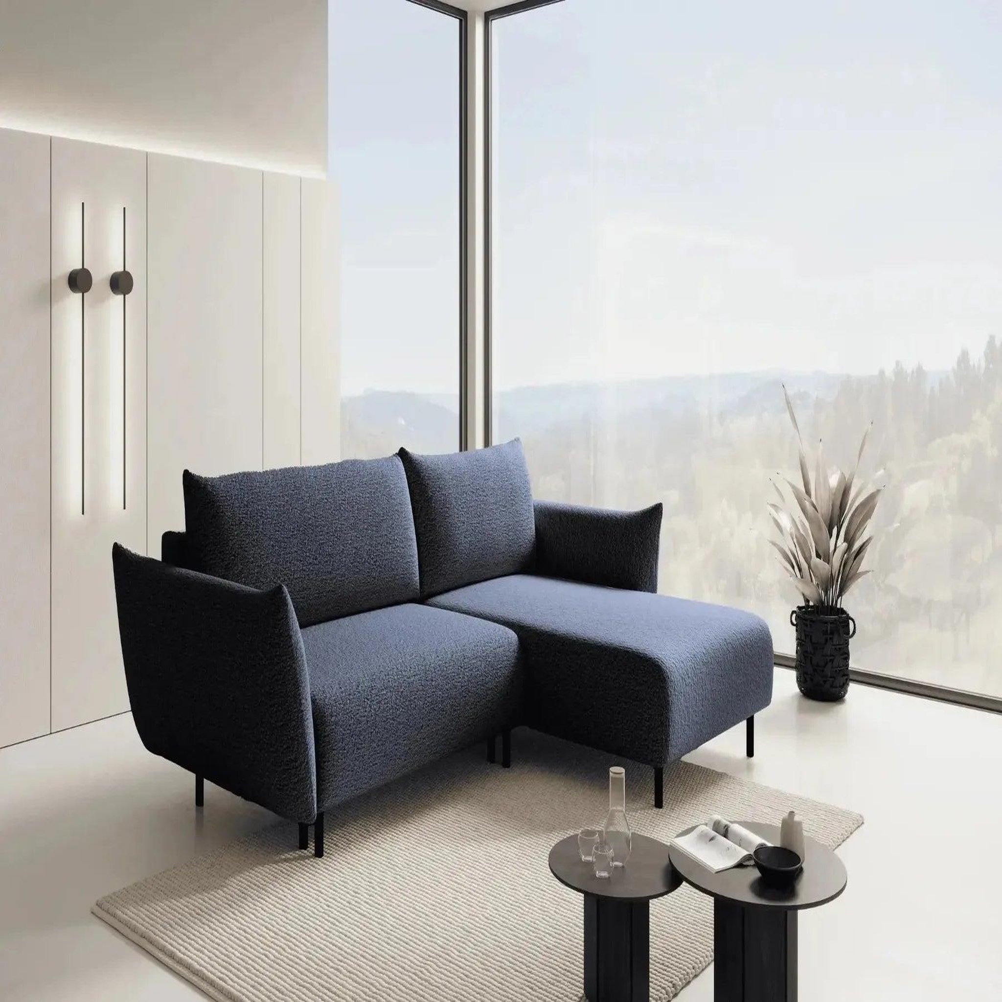 Voir la diapositive 2 : CASANOVA PARIS Alix - canapé d'angle convertible tissu chenille