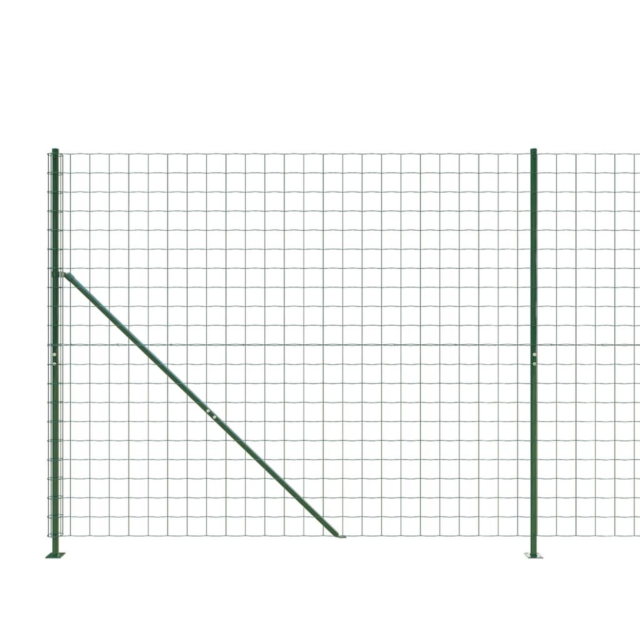 Voir la diapositive 4 : VIDAXL Cloture en treillis metallique avec bride vert 1,4x10 m