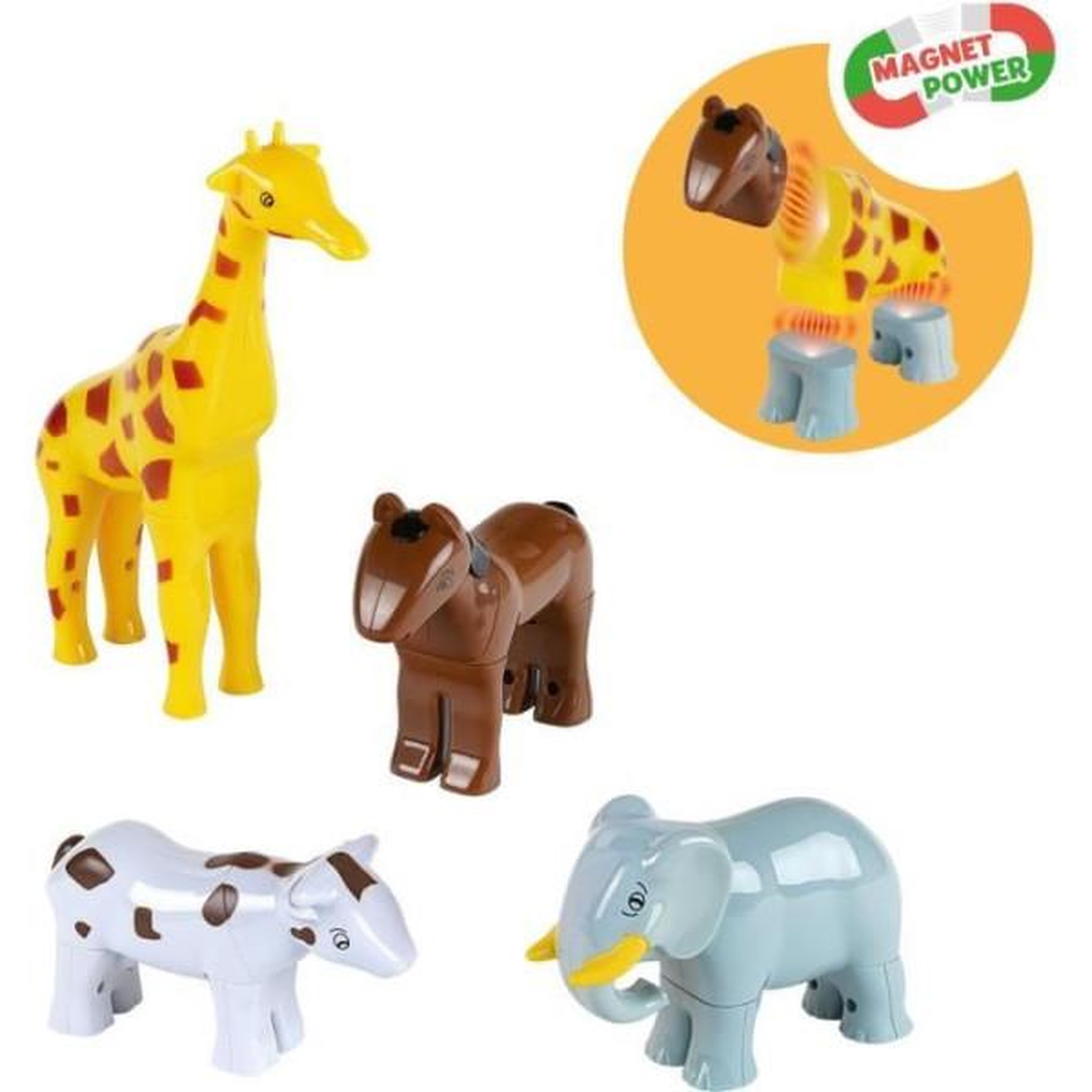 Voir la diapositive 2 : Klein Animaux magnétiques - KLEIN - 0071 - 4 grands animaux Funny Puzzle, sachet - 16 pieces - Des 12 mois