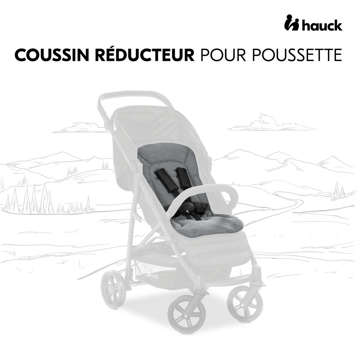 HAUCK Poussette citadine Rapid 4 Noir + sur-assise pour poussette Pushchair Seat Liner Charcoal