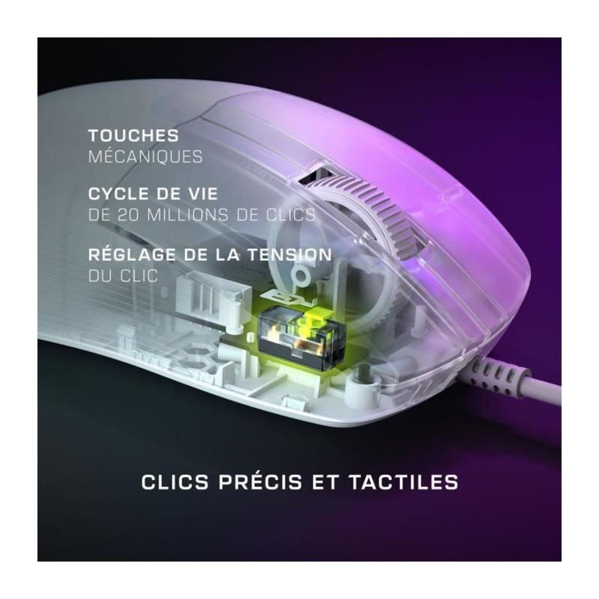 Turtle Beach Souris gaming sans fil ultra légere - TURTLE BEACH - Pure SEL - Blanche