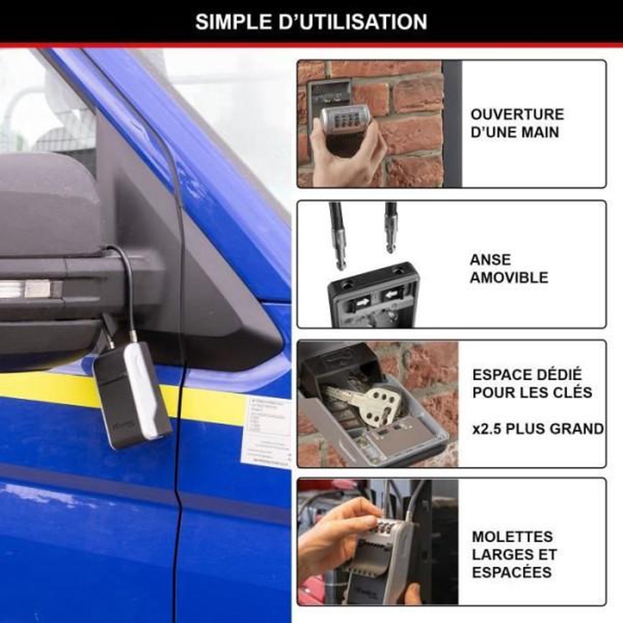 Voir la diapositive 6 : Master lock Armoire de sécurité masterlock boîte a clés 5480eurd format l
