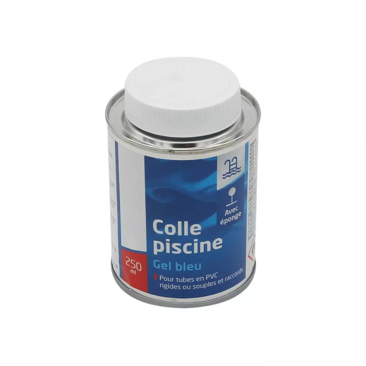 LINXOR Colle piscine avec éponge pour tube et raccord PVC - Gel bleu - 250 ml
