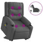 Voir la diapositive 2 : VIDAXL Fauteuil inclinable de massage electrique Gris fonce Tissu