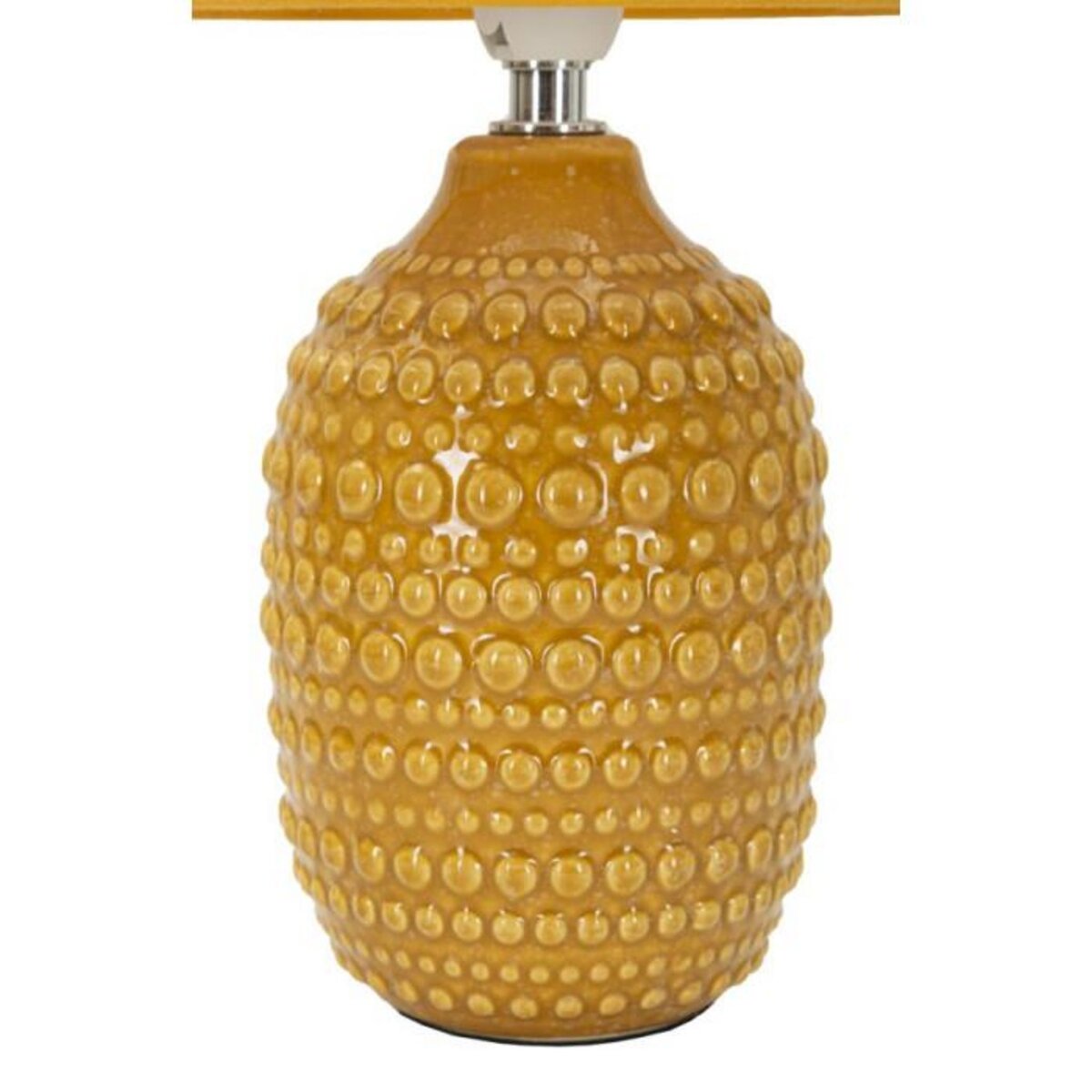 Paris Prix Lampe à Poser en Céramique  Points  30cm Moutarde